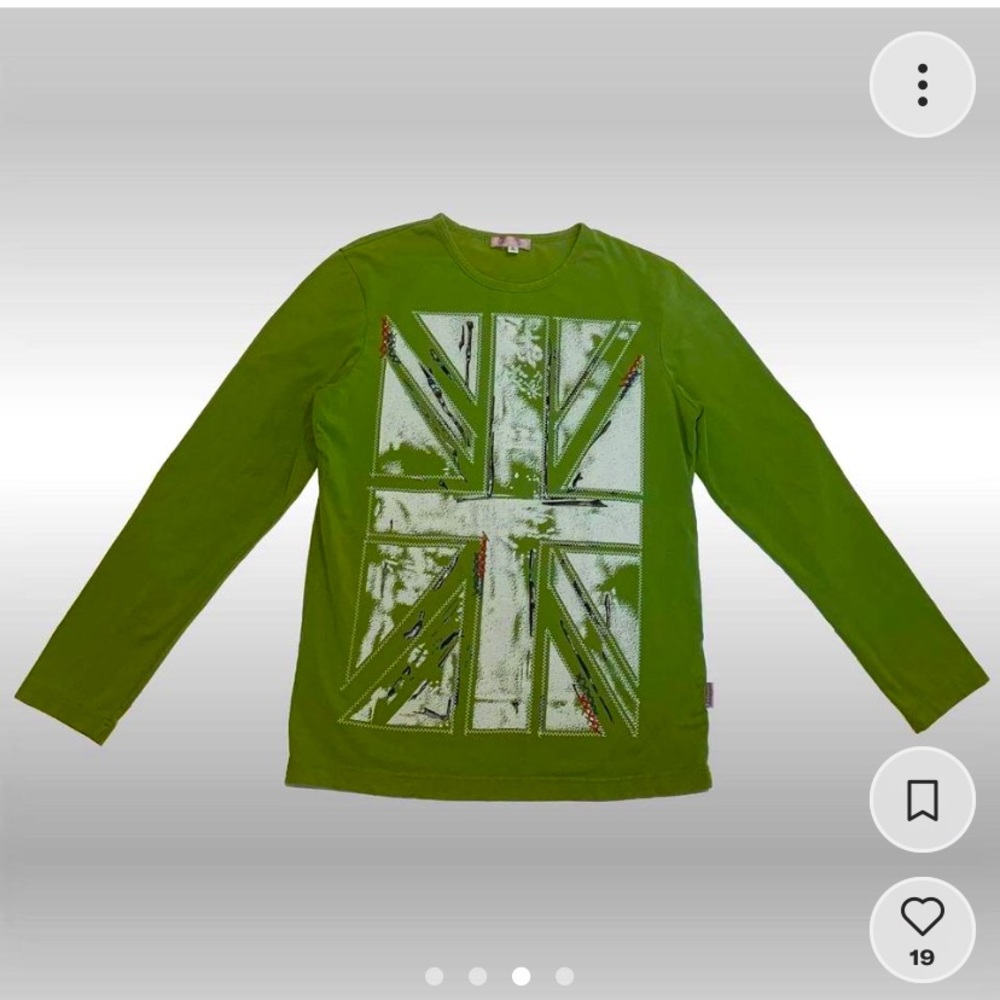 y2k chartreuse green long sleeve